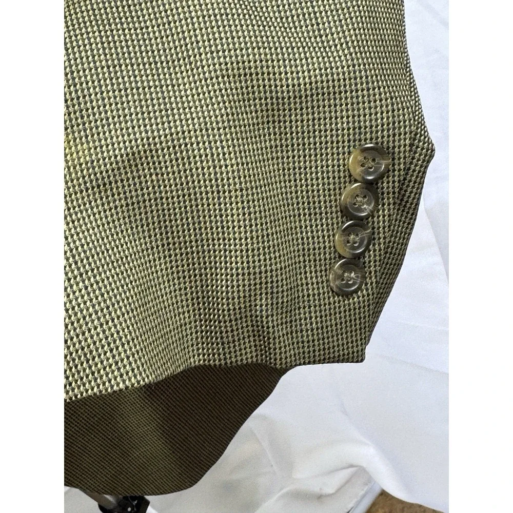 Lauren Ralph Lauren Houndstooth Blazer 42R Wool Brown Sport‎ Coat Jacket
